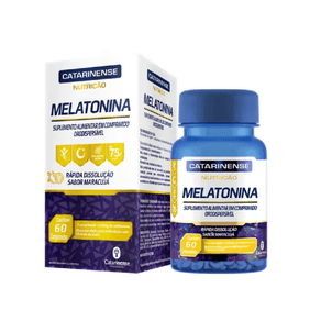 Melatonina 0,21mg Sabor Maracuja Catarinense - Caixa com 60 Comprimidos - 7896023771811